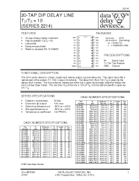 Datasheet 2214-120C manufacturer Data Delay